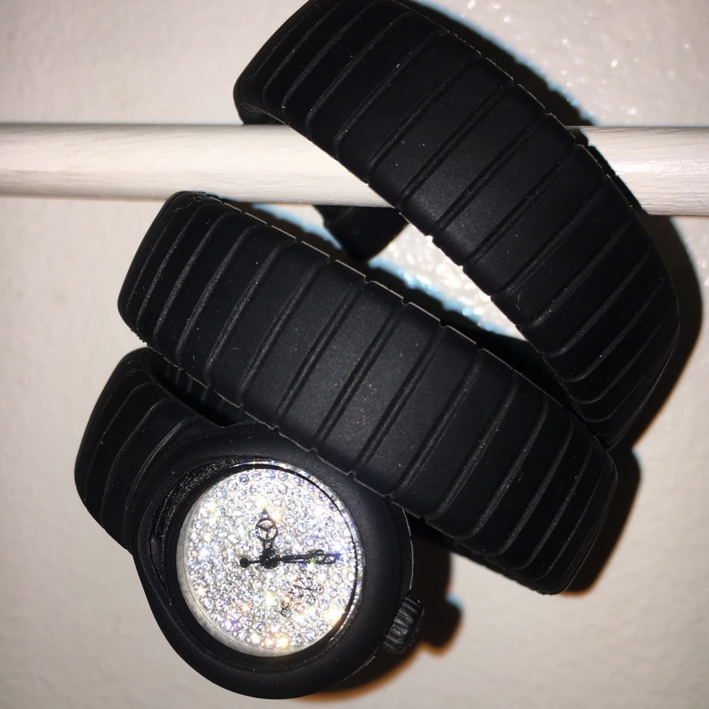 Authentic ToyWatch Black Rubber Wrap watch